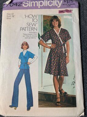 Simplicity Misses Shirt Skirt Sewing Pattern Size 12 7042 Uncut